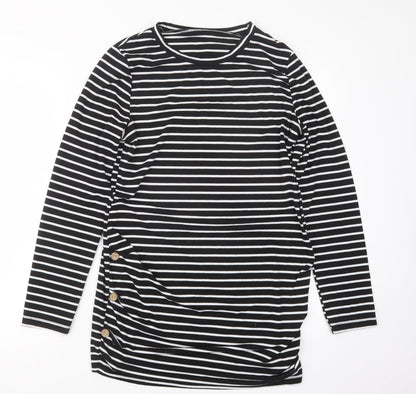Womens UK Size M Preworn Black Basic T-Shirt