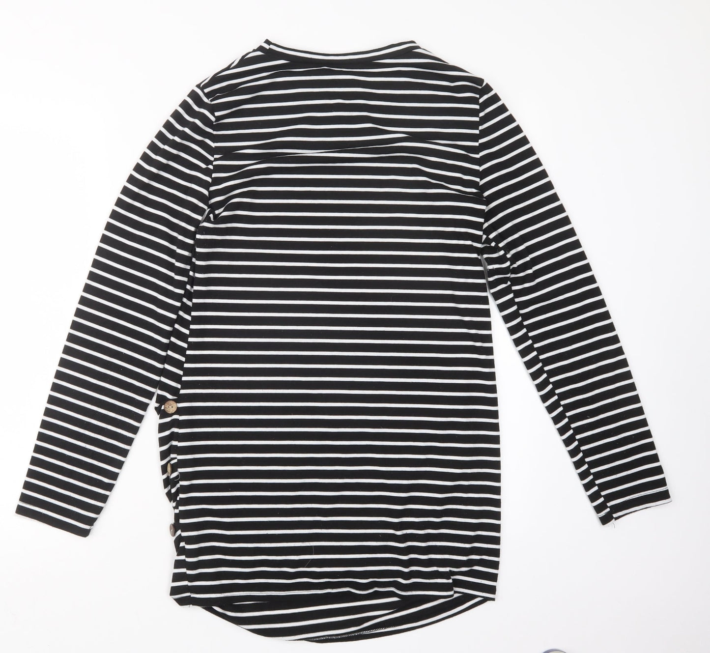 Womens UK Size M Preworn Black Basic T-Shirt