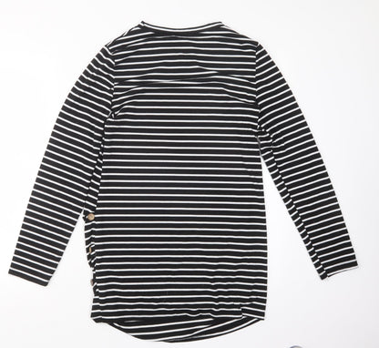Womens UK Size M Preworn Black Basic T-Shirt