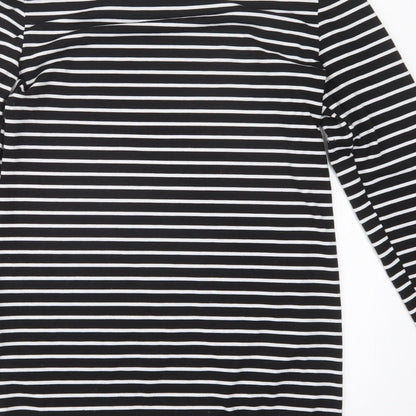 Womens UK Size M Preworn Black Basic T-Shirt