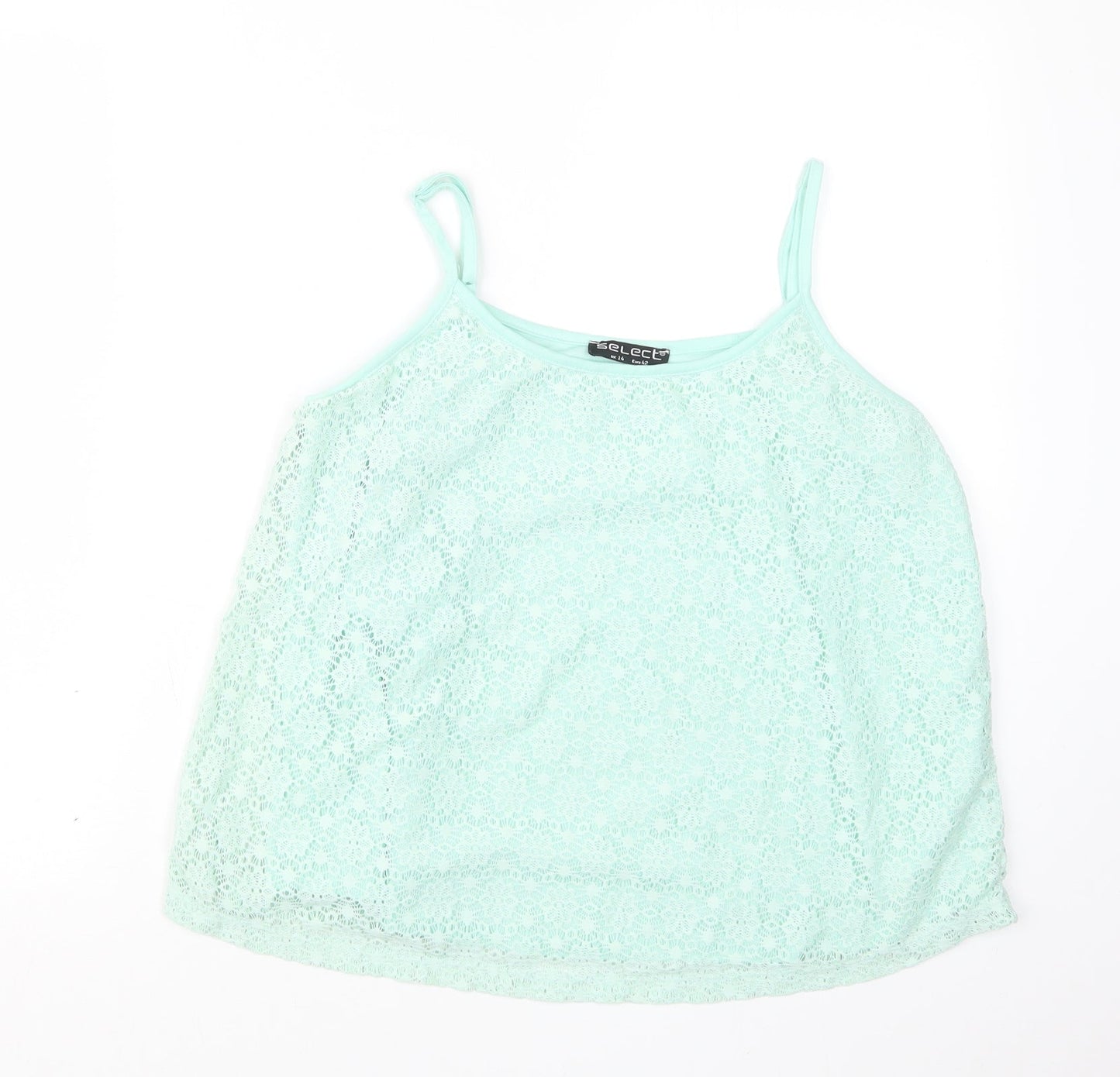 Womens UK Size 14 Select Green Basic Blouse