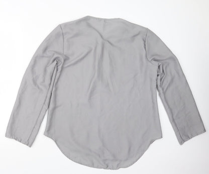 Womens UK Size XL Preworn Grey Basic Blouse