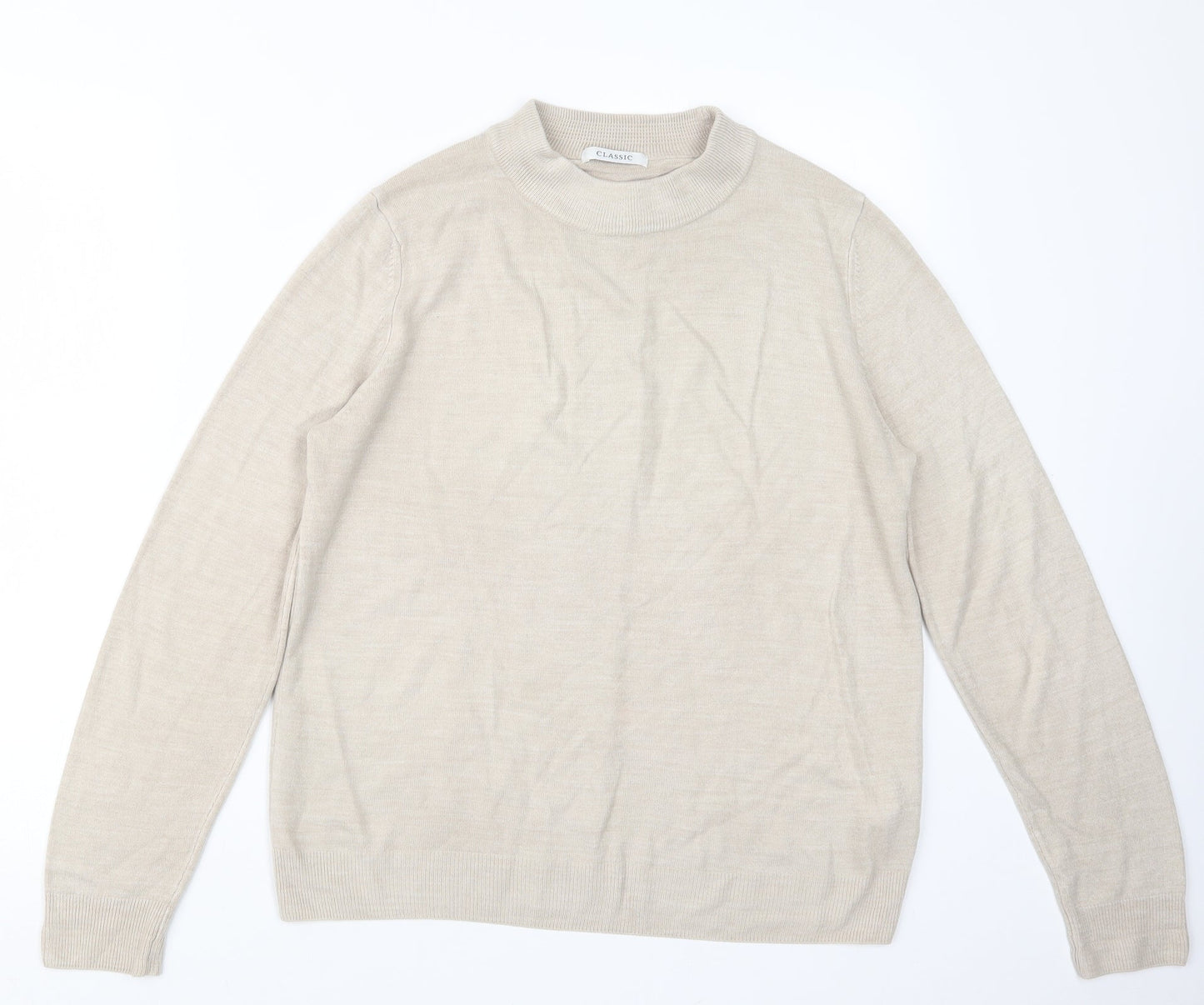 Womens UK Size 12 Marks and Spencer Beige Pullover Jumper
