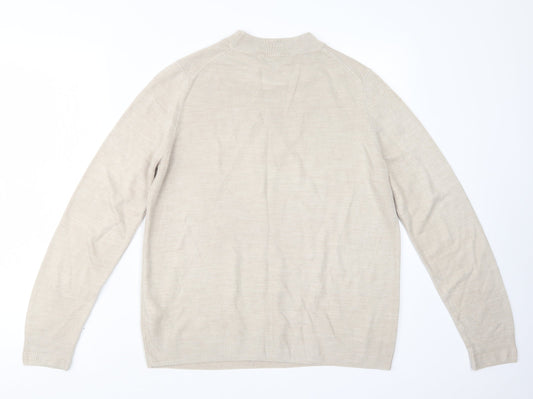 Womens UK Size 12 Marks and Spencer Beige Pullover Jumper