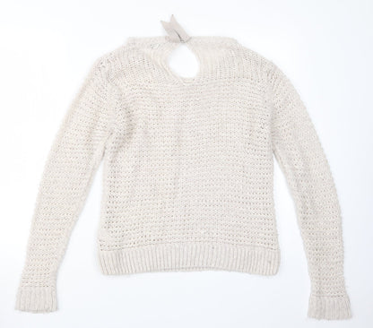 Dorothy Perkins Womens Beige  Knit Pullover Jumper Size 12