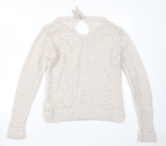 Dorothy Perkins Womens Beige  Knit Pullover Jumper Size 12