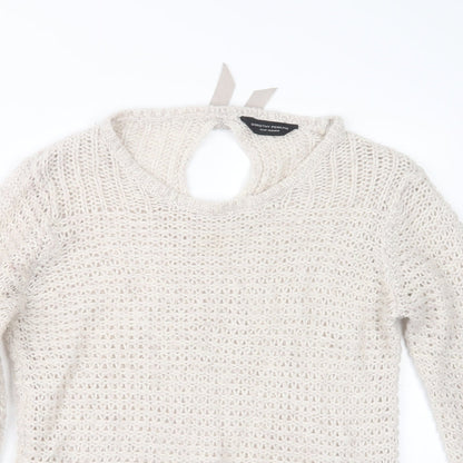 Dorothy Perkins Womens Beige  Knit Pullover Jumper Size 12