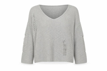 Womens UK Size M SheIn Grey Pullover Jumper