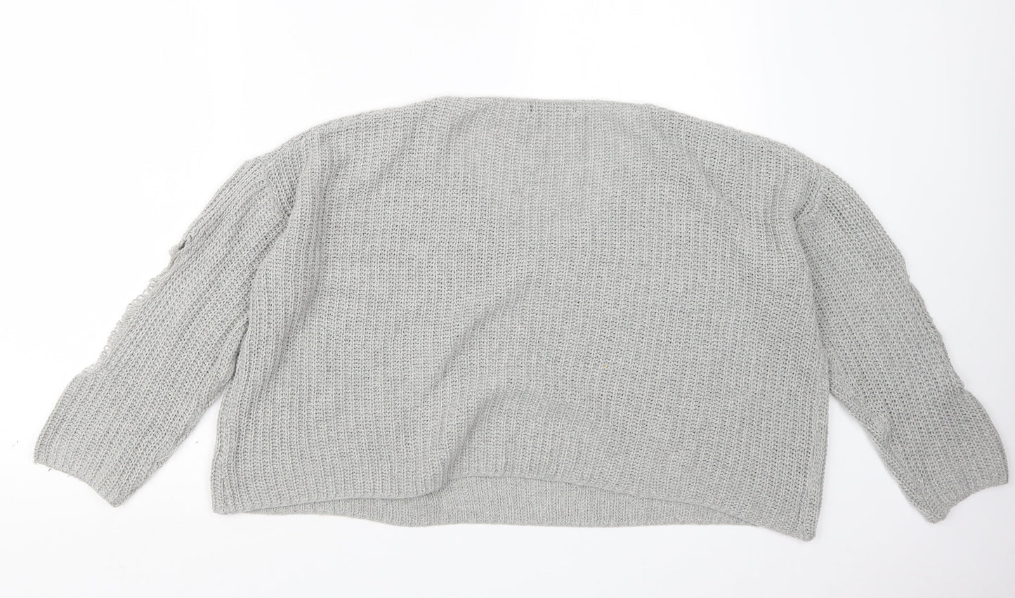 SheIn Womens Grey  Knit Pullover Jumper Size M