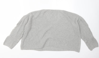 SheIn Womens Grey  Knit Pullover Jumper Size M