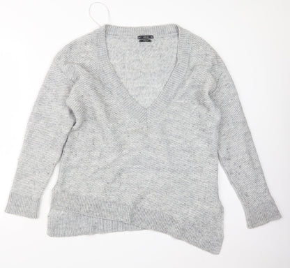 Womens UK Size S Zara Knit Grey Pullover Jumper