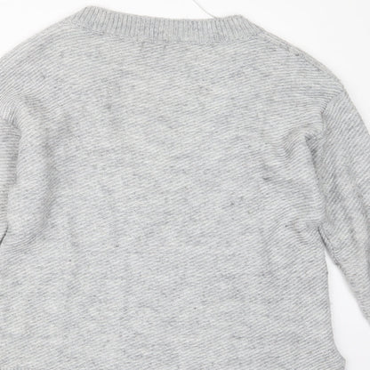 Womens UK Size S Zara Knit Grey Pullover Jumper
