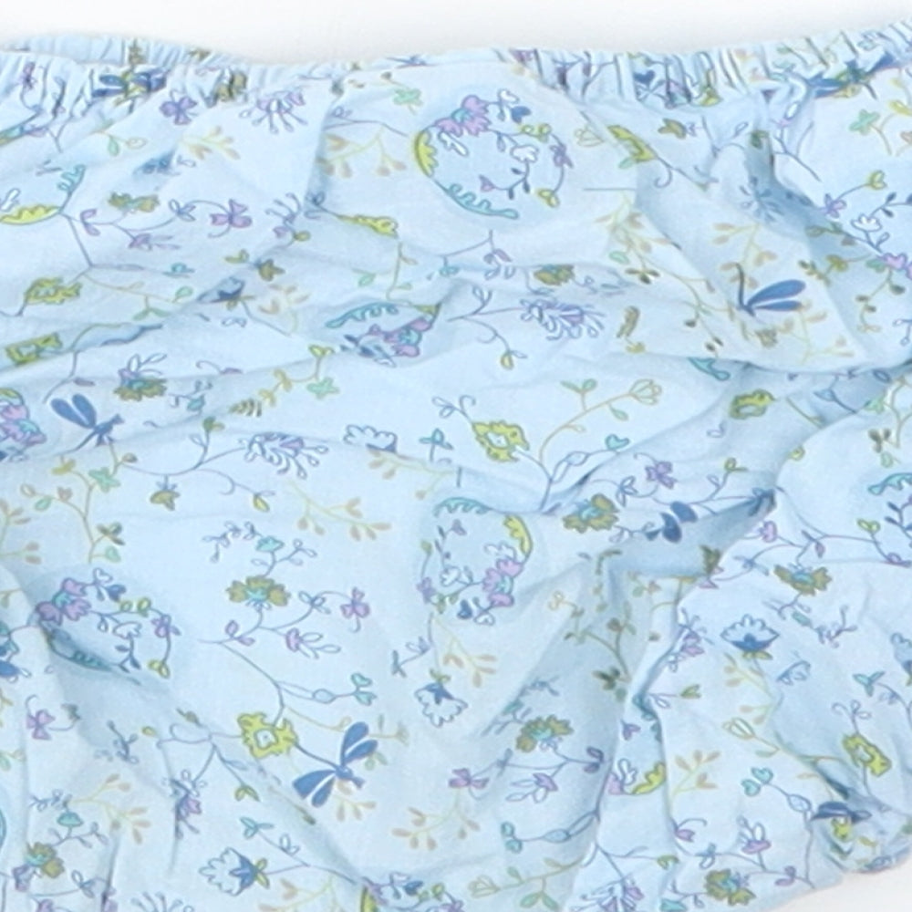 Petit Bateau Girls Blue Geometric  Cropped Trousers Size 12 Months