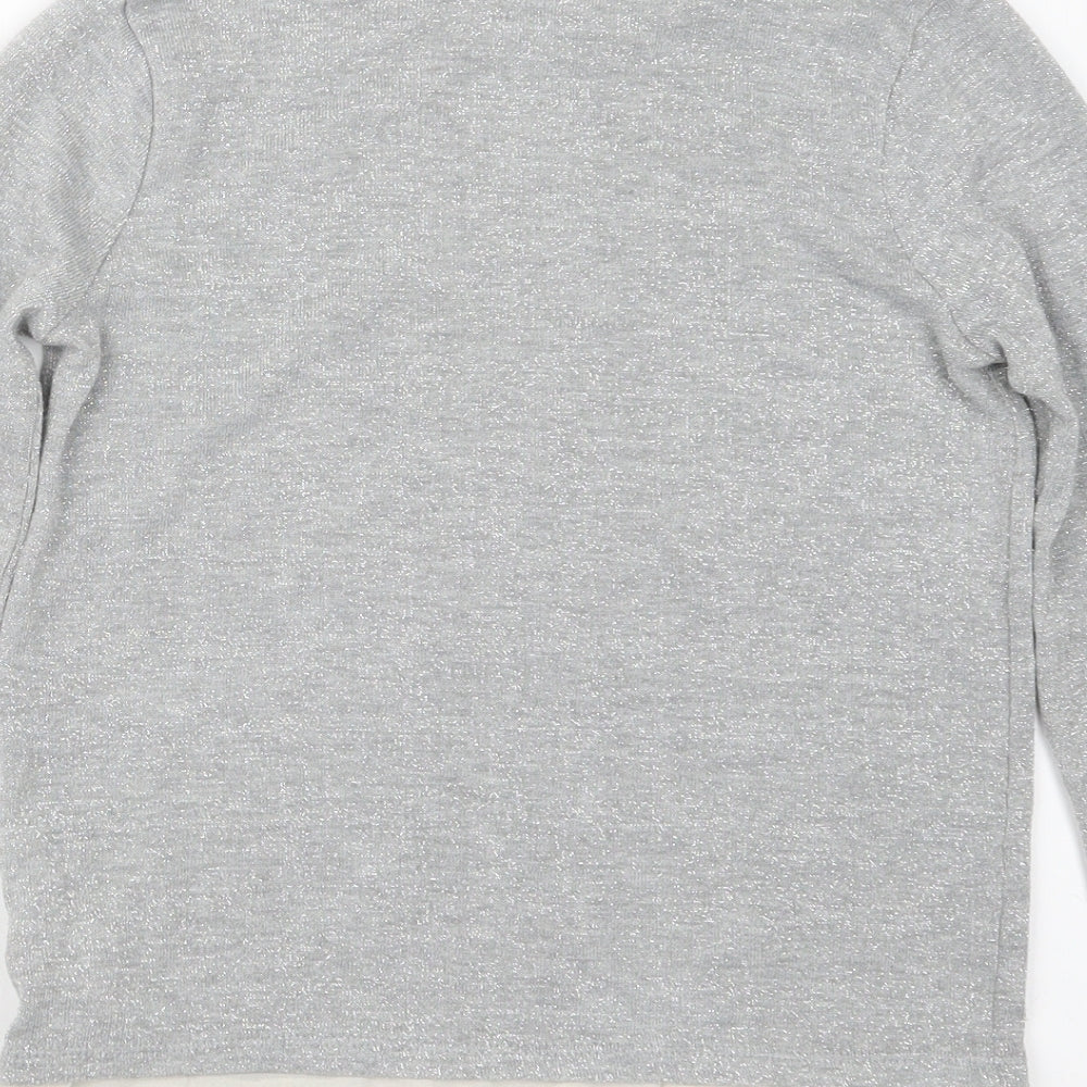 F&F Girls Silver   Pullover Jumper Size 10-11 Years