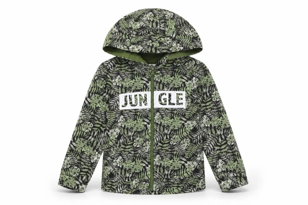 Front view of so cute Baby Green Floral Jacket, size 18-24, Months