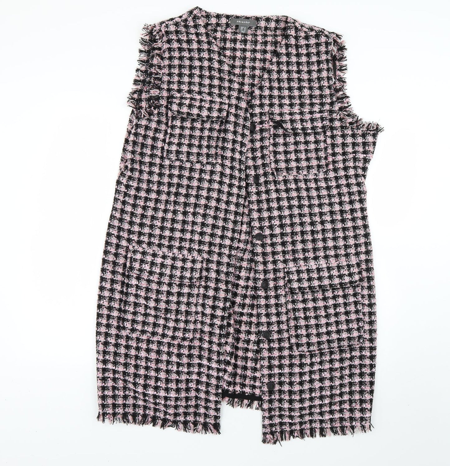 Primark Womens Multicoloured Check  Overcoat Coat Size 18