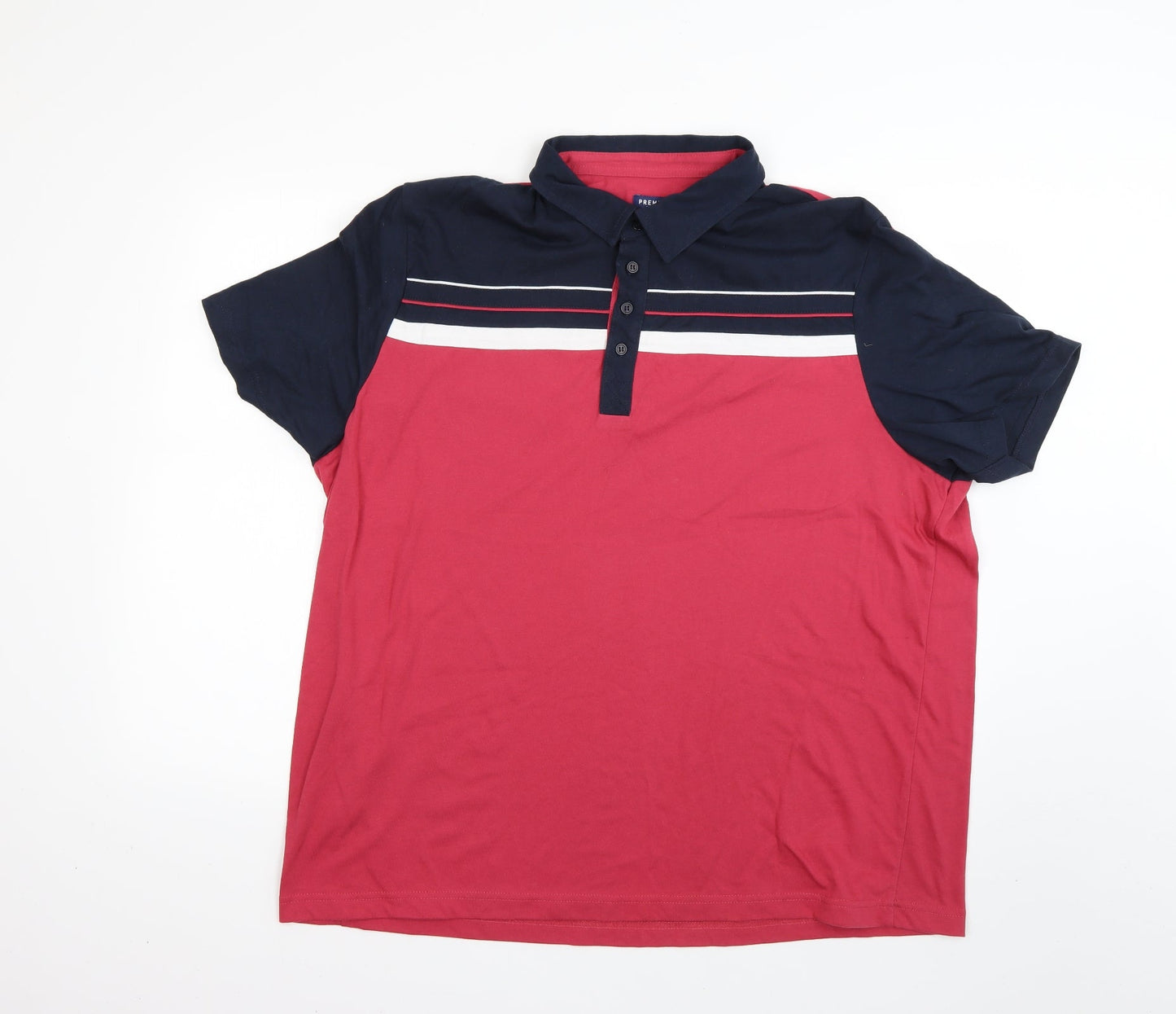 Premier Man Mens Multicoloured    Polo Size XL
