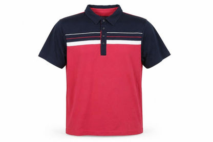 Front view of Premier Man men’s multicoloured polo, size XL