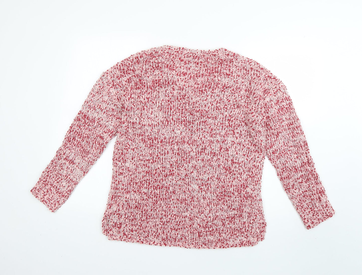 Womens UK Size M Papaya Red Pullover Jumper