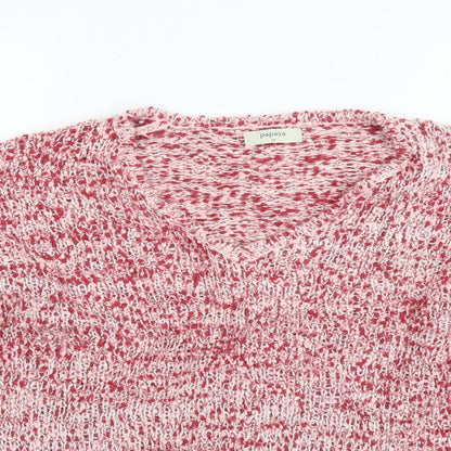 Womens UK Size M Papaya Red Pullover Jumper