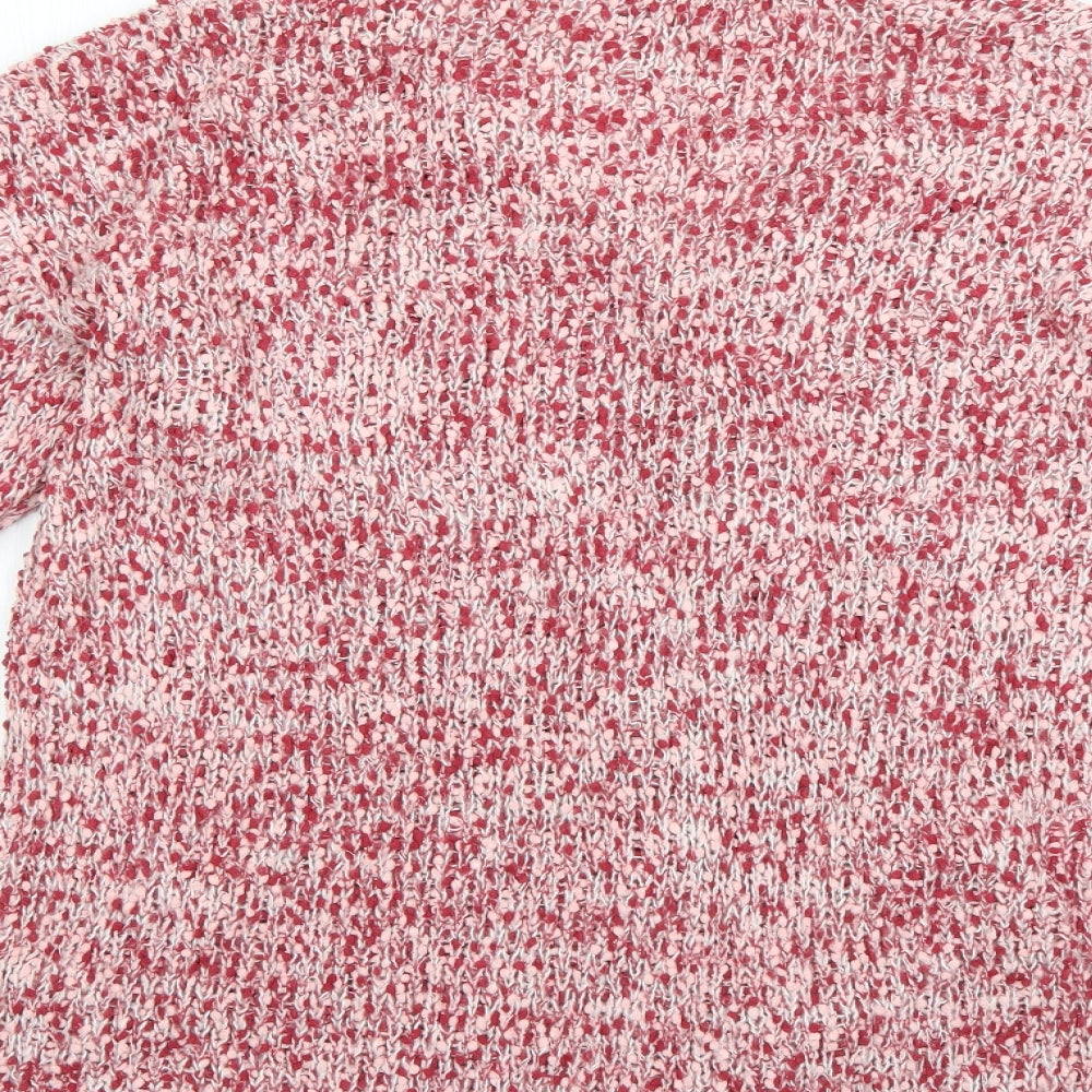 Womens UK Size M Papaya Red Pullover Jumper