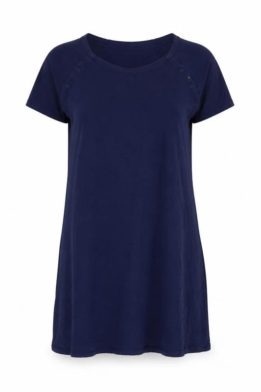 Front view of Blooming Marvellous women’s blue slip dress, size M