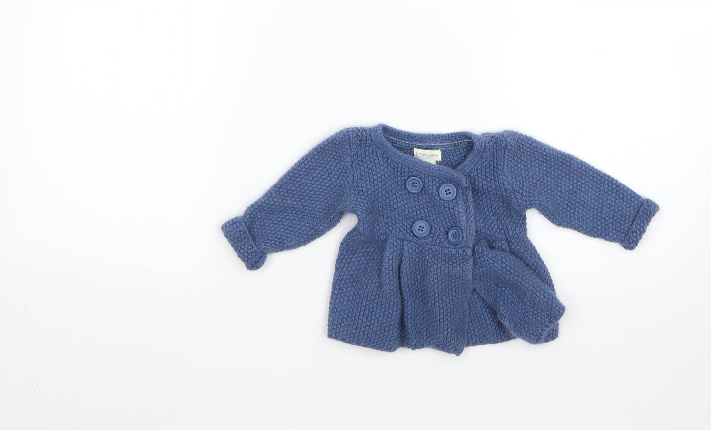 Monsoon Baby Blue   Overcoat Coat Size 0-3 Months