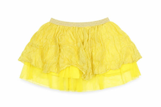 Mango Womens Yellow   Flare Skirt Size S