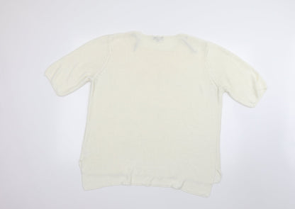 Back view of rogers+rogers women’s white jumper, size UK 20
