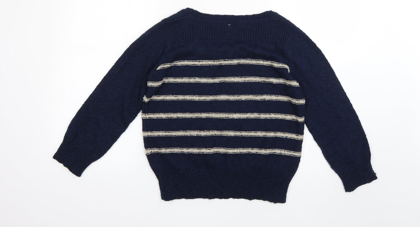 Womens UK Size 10 Preworn Blue Pullover Jumper