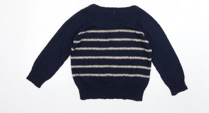 Womens UK Size 10 Preworn Blue Pullover Jumper