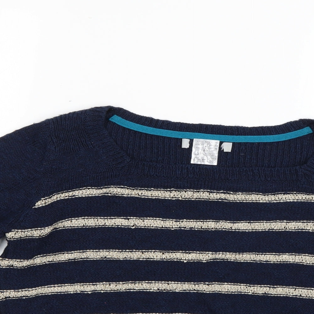 Womens UK Size 10 Preworn Blue Pullover Jumper