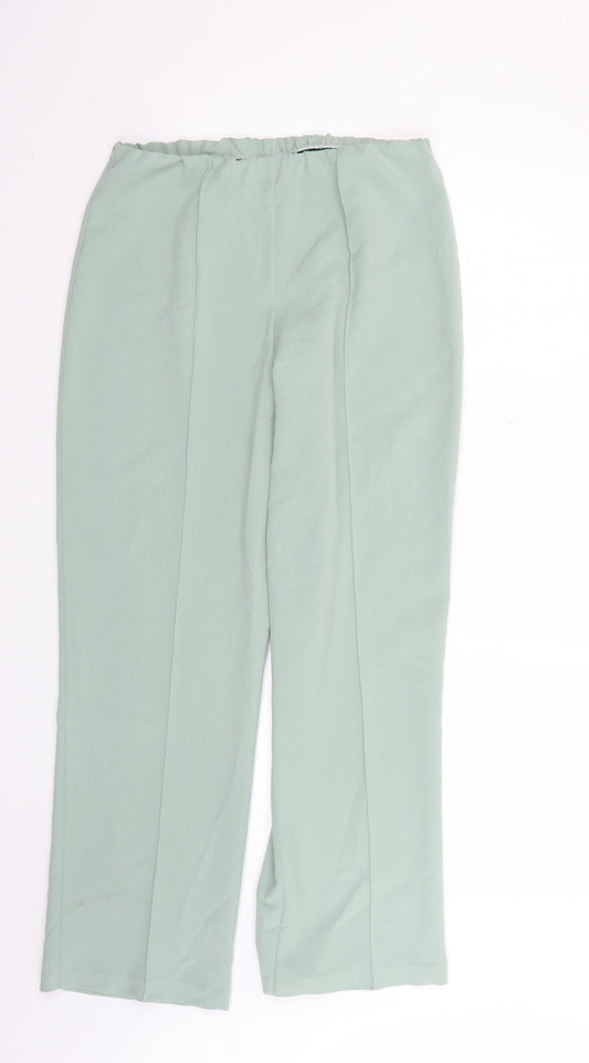 Womens UK Size 12 emma Regular Fit  Green Trousers