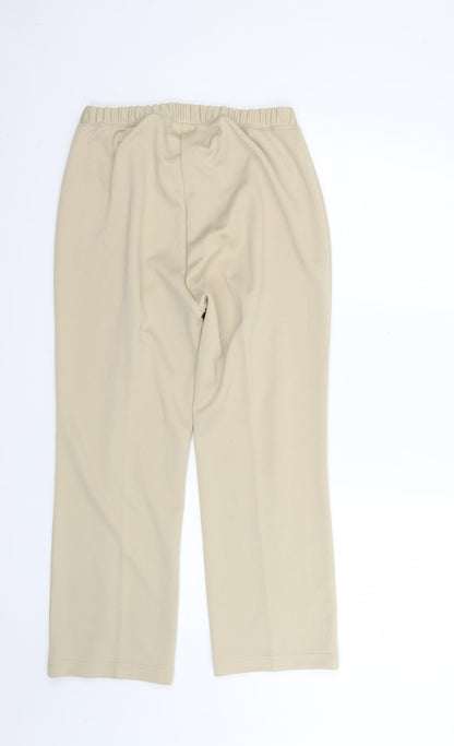 Womens UK Size 14 Damart Regular Fit  Beige Trousers