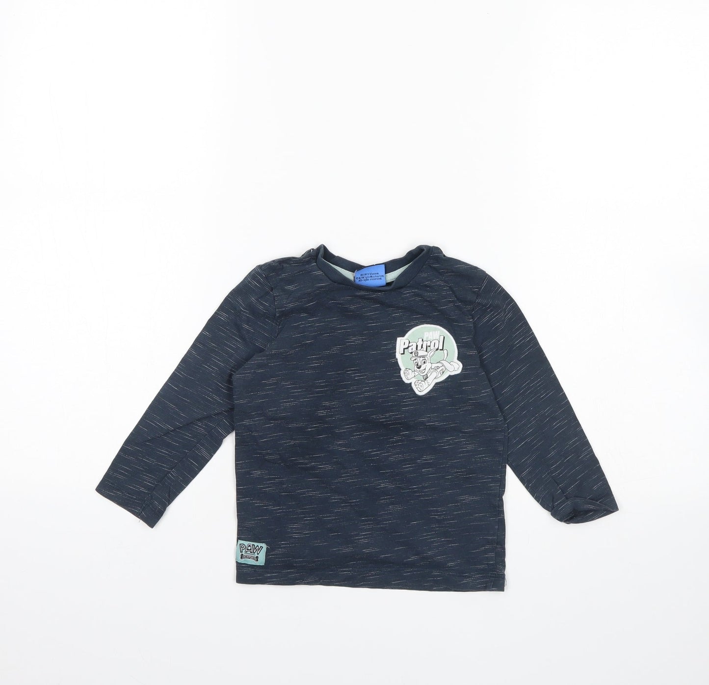George Boys Blue Herringbone  Basic T-Shirt Size 2 Years  - Paw patrol