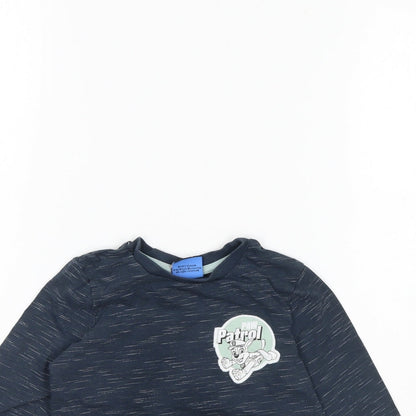 George Boys Blue Herringbone  Basic T-Shirt Size 2 Years  - Paw patrol