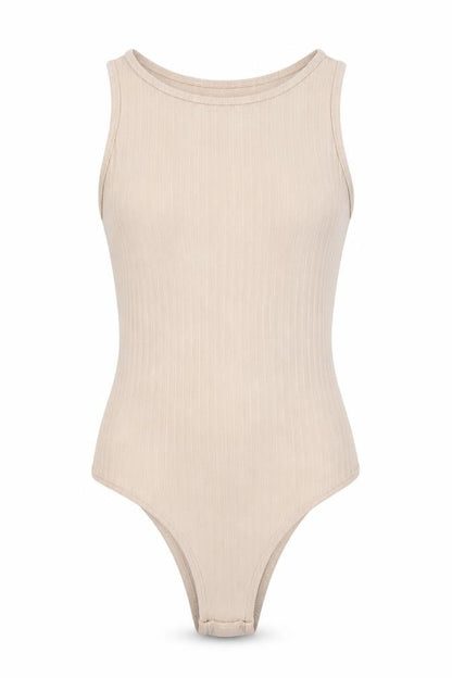 Womens UK Size 4 pretty little Thing One-Piece Beige Bodysuit