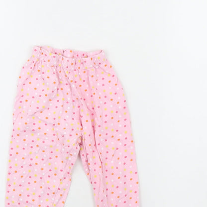 Easter Girls Pink Spotted  Cami Pyjama Pants Size 2 Years