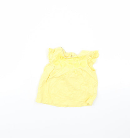 Additional front view of F&F girls’ yellow basic blouse, size 0-3, months