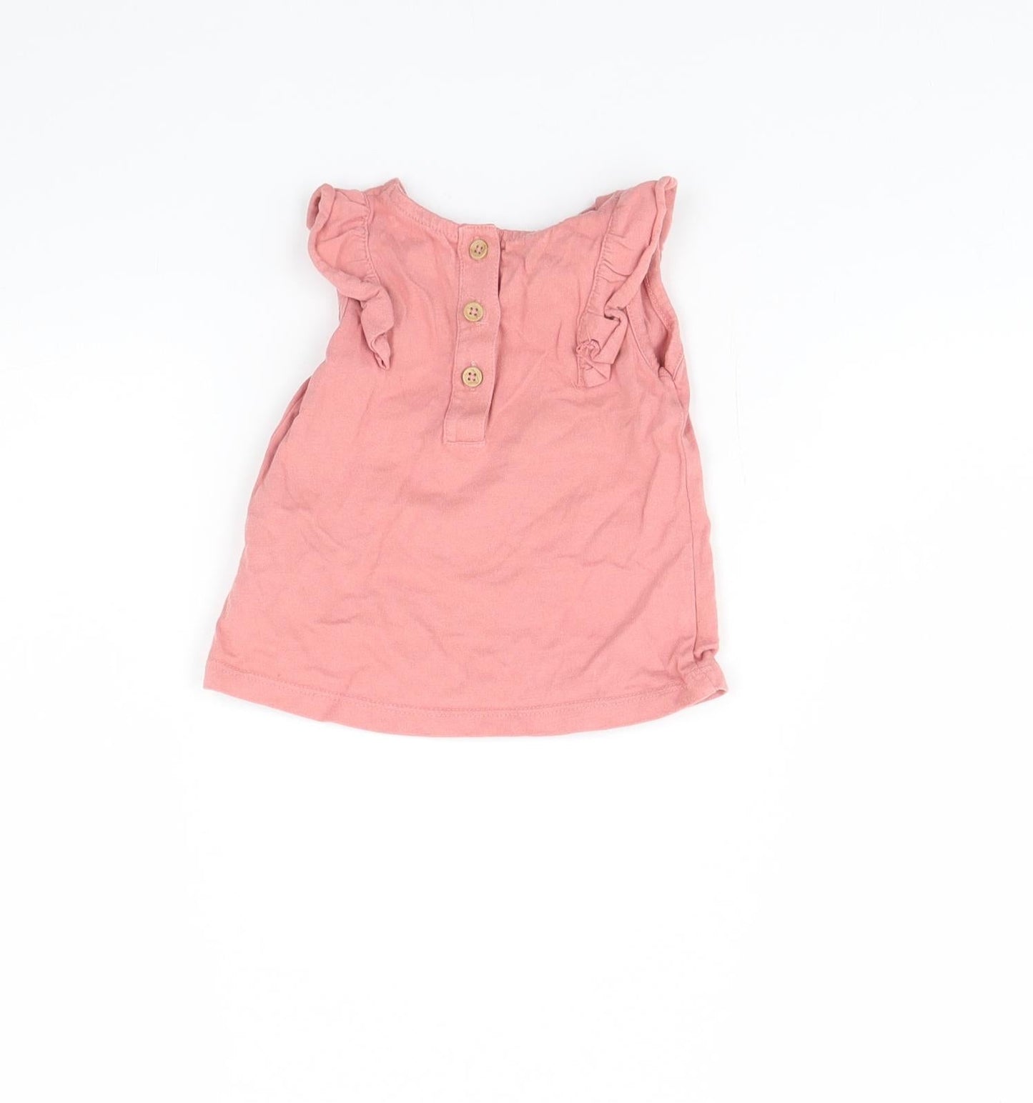 M&s Girls Pink   Basic Blouse Size 0-3 Months