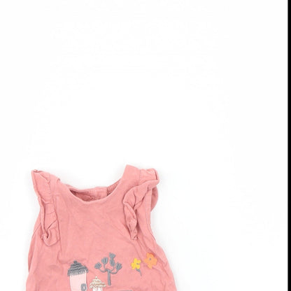 M&s Girls Pink   Basic Blouse Size 0-3 Months