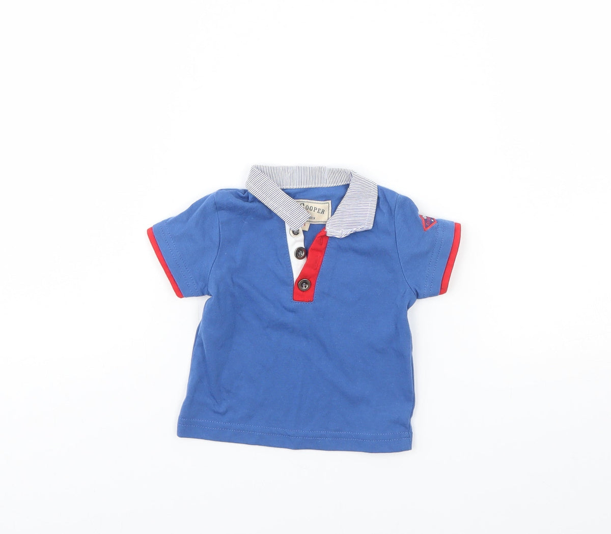 Additional front view of Lee Cooper Baby Blue Basic Polo, size 3-6, Months