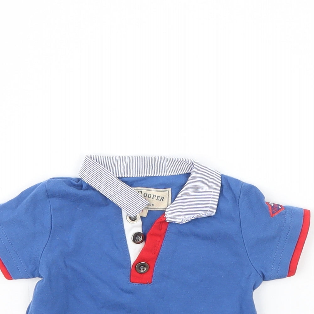 Close-up detail of Lee Cooper Baby Blue Basic Polo, size 3-6, Months