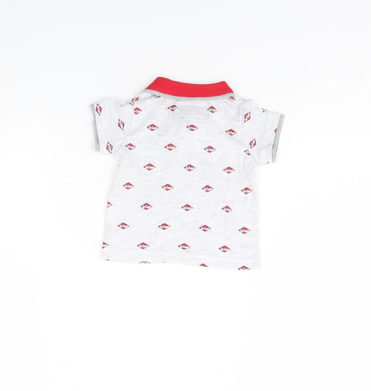 Back view of Lee Cooper Baby Grey Spotted Basic Polo, size 3-6, Months