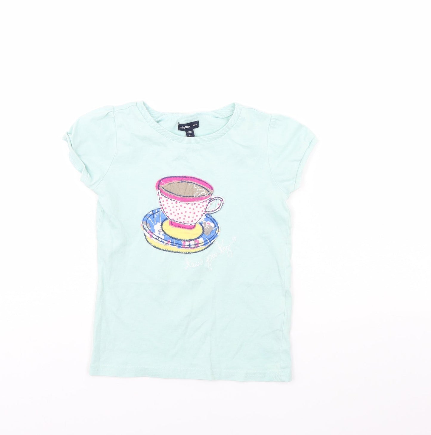 Gap  Girls Green   Basic T-Shirt Size 5 Years