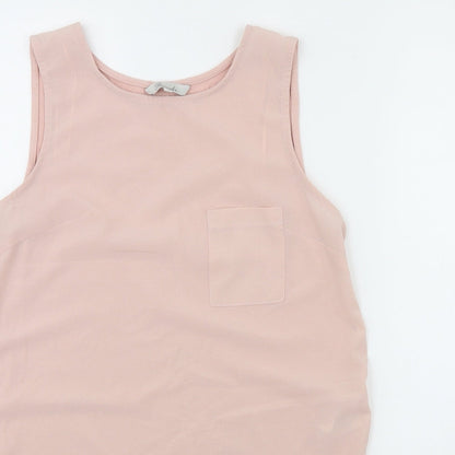 Womens UK Size 10 Peacocks Pink Basic Tank