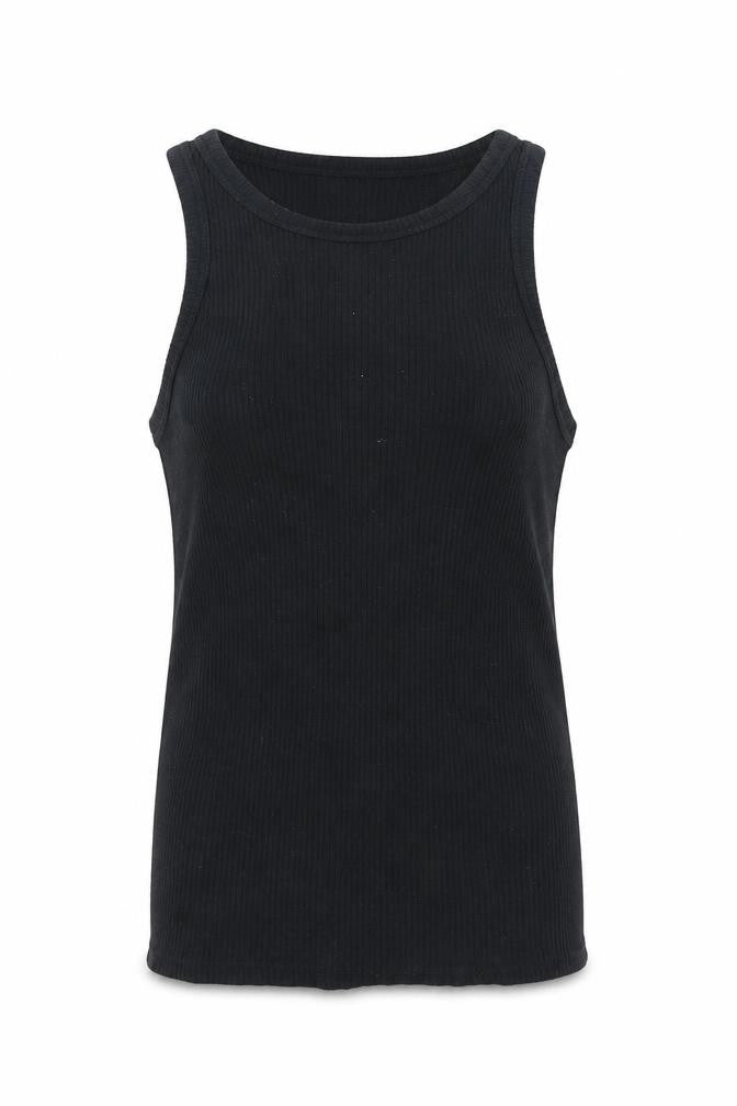Womens UK Size 6 Topshop Black Basic Tank