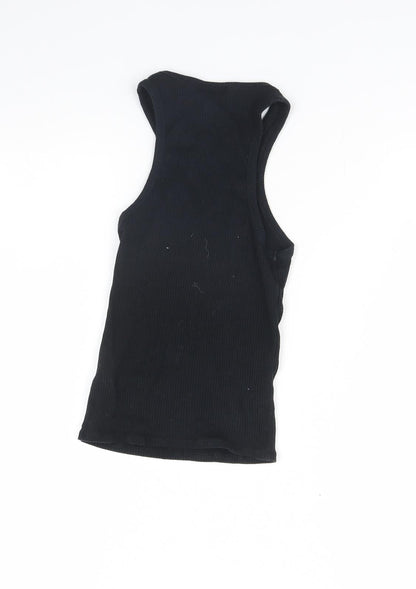 Womens UK Size 6 Topshop Black Basic Tank