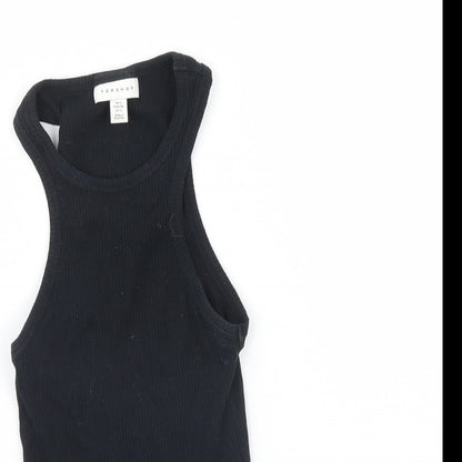 Womens UK Size 6 Topshop Black Basic Tank