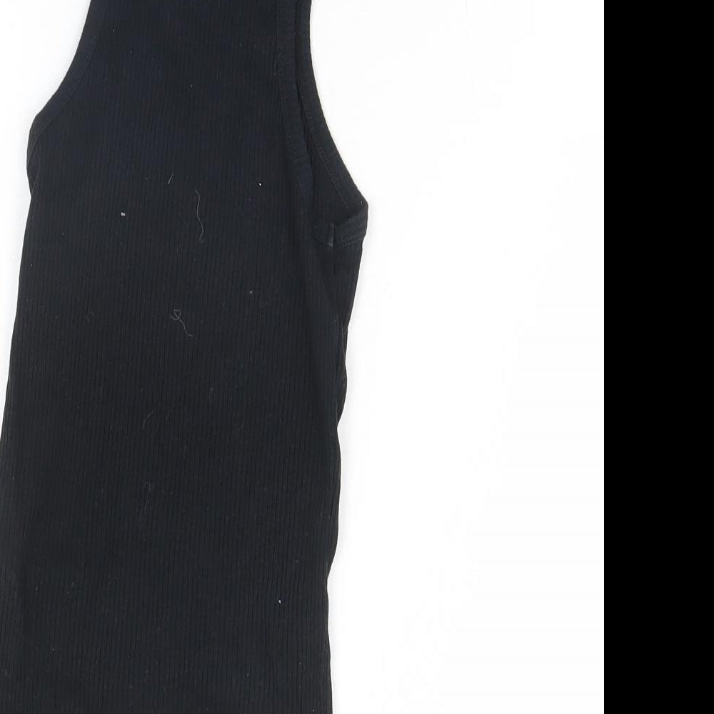 Womens UK Size 6 Topshop Black Basic Tank